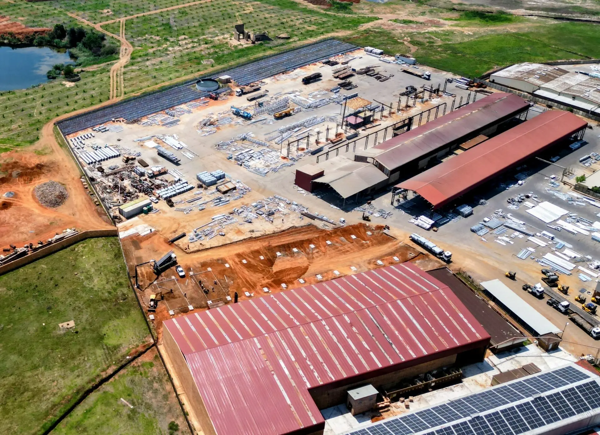 Project Start – Factory 1 Uprights Installed & Factory 2 Ground Works Commenced