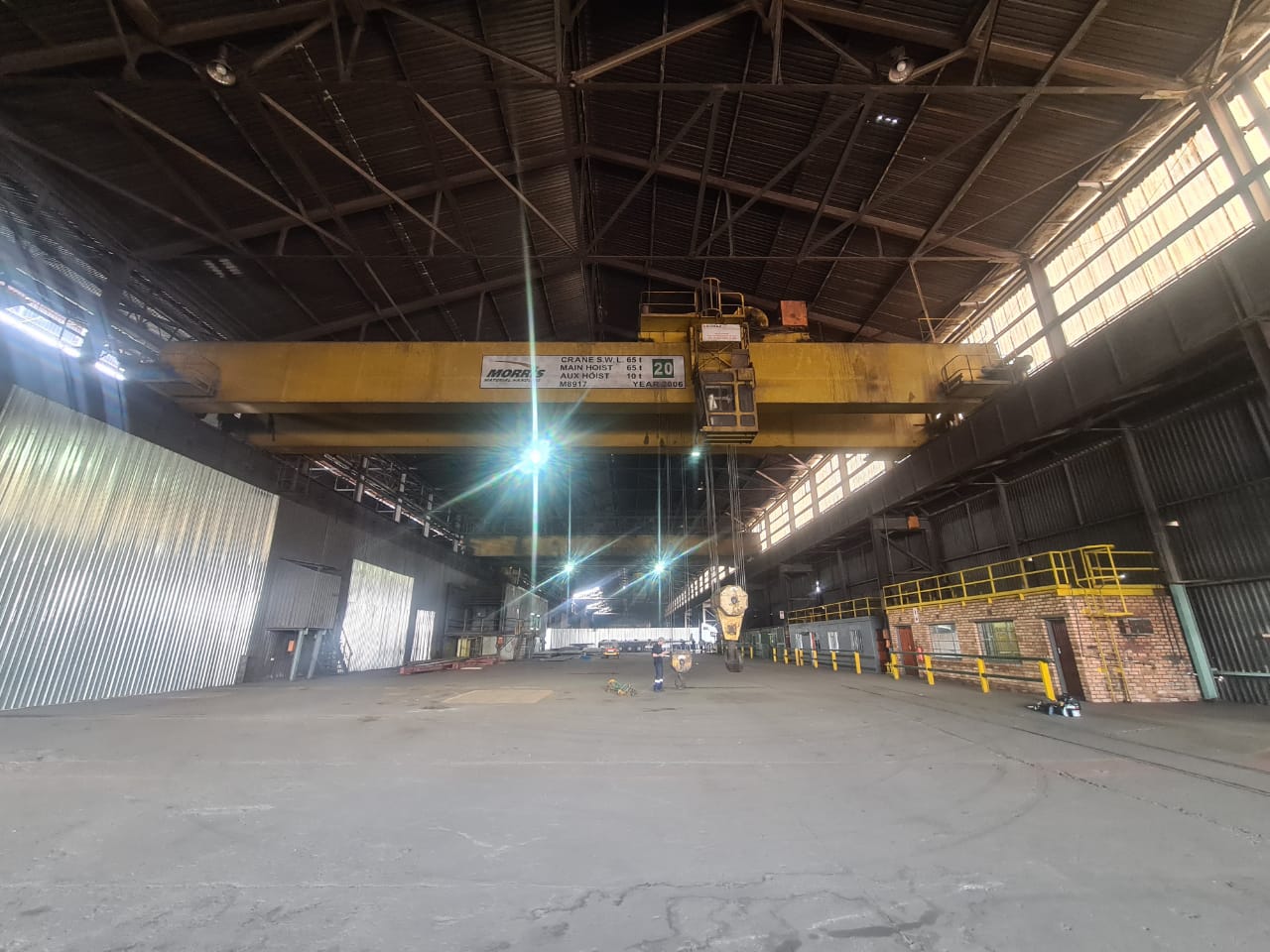 Servicing work on a 65 ton industrial overhead crane